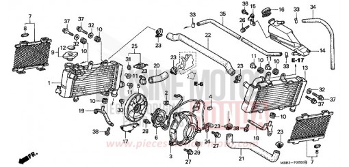 RADIATEUR VTR1000FY de 2000